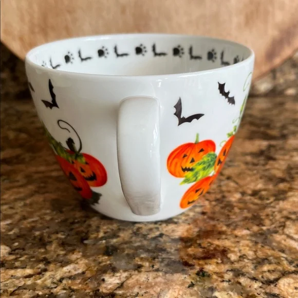 Portobello By Design Bone China Pug Pumpkin Coffee Mug - Picture 4 of 9